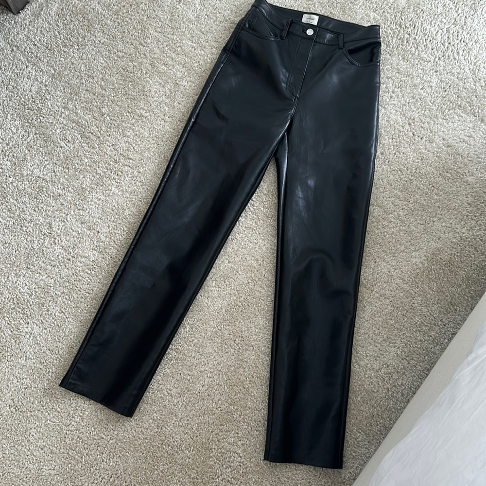 Aritzia Vegan Leather Melina Pants
